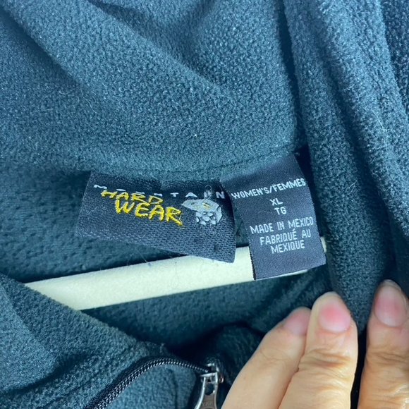 Mountain Hardwear Womens XL Quarter Zip Fleece Polartec Pullover Sweater Black - Picture 3 of 5